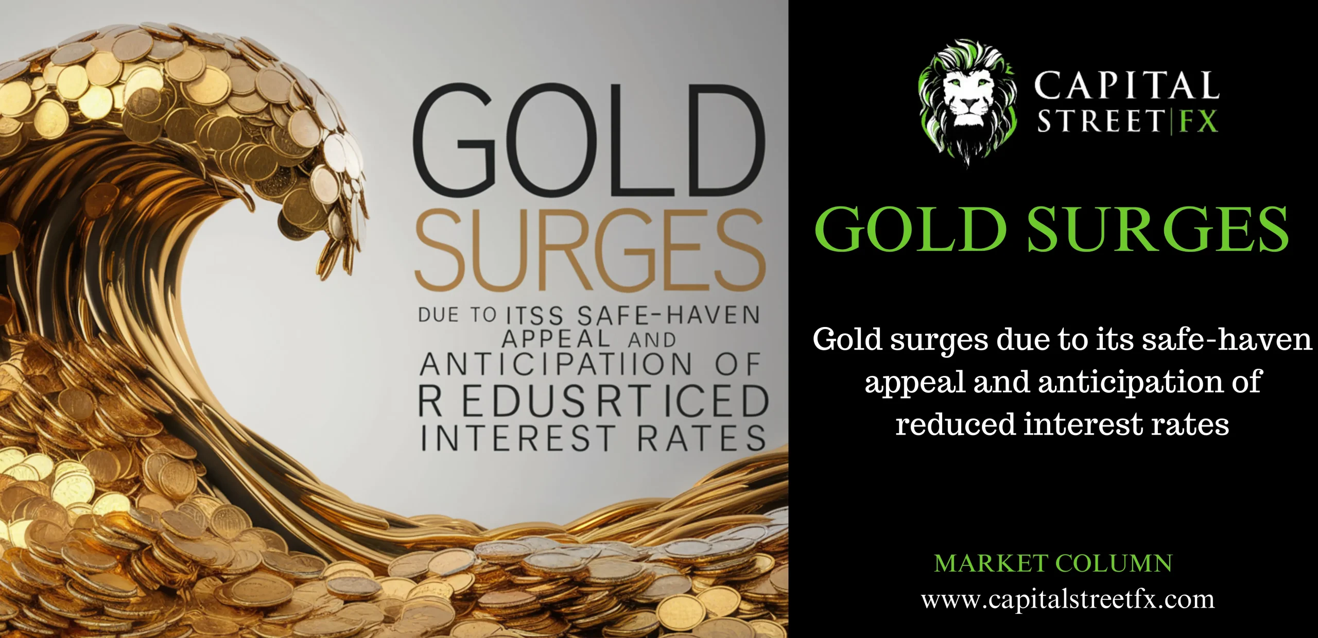 GOLD SURGES
